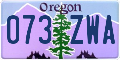 OR license plate 073ZWA
