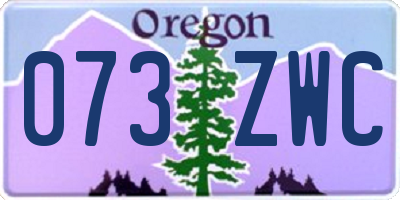 OR license plate 073ZWC