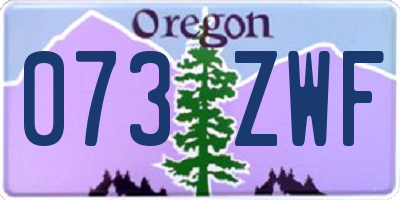 OR license plate 073ZWF