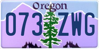 OR license plate 073ZWG