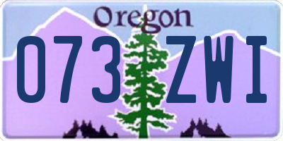 OR license plate 073ZWI