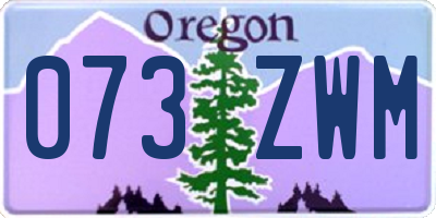 OR license plate 073ZWM