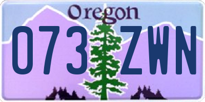 OR license plate 073ZWN