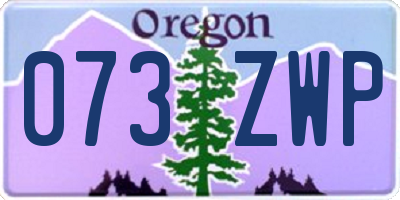 OR license plate 073ZWP