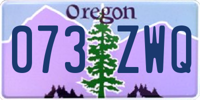 OR license plate 073ZWQ