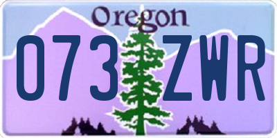 OR license plate 073ZWR
