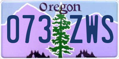 OR license plate 073ZWS