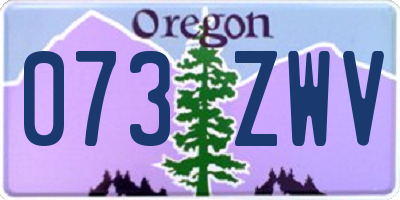 OR license plate 073ZWV