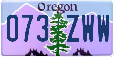 OR license plate 073ZWW