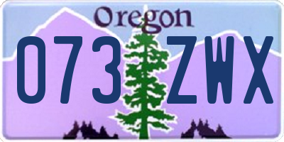 OR license plate 073ZWX