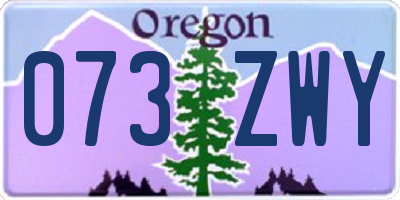 OR license plate 073ZWY