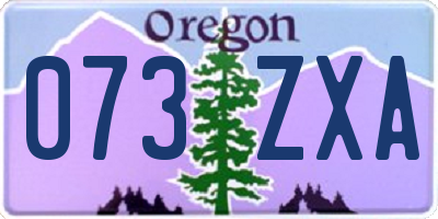 OR license plate 073ZXA