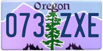 OR license plate 073ZXE