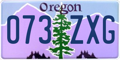 OR license plate 073ZXG