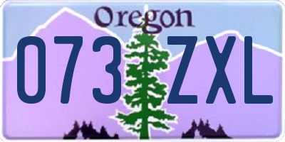 OR license plate 073ZXL