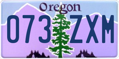 OR license plate 073ZXM