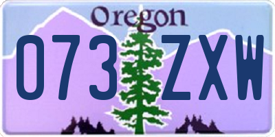 OR license plate 073ZXW