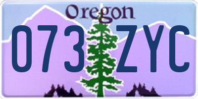 OR license plate 073ZYC