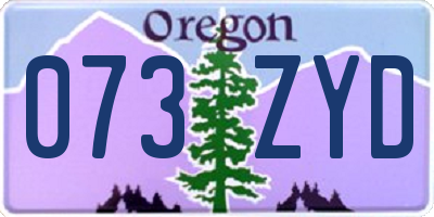 OR license plate 073ZYD