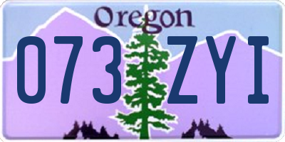 OR license plate 073ZYI