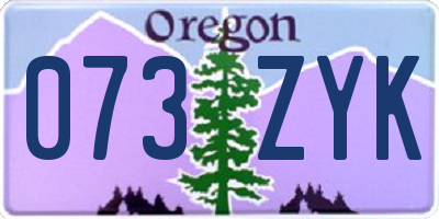 OR license plate 073ZYK