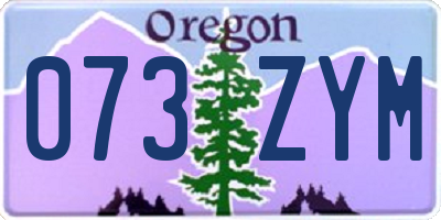 OR license plate 073ZYM