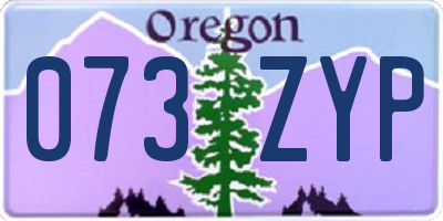 OR license plate 073ZYP
