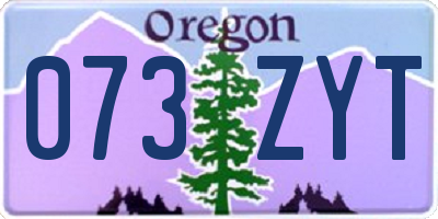 OR license plate 073ZYT