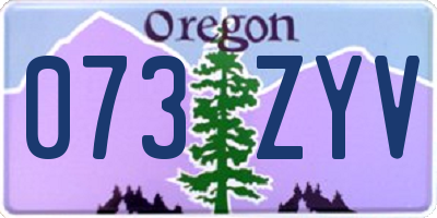 OR license plate 073ZYV
