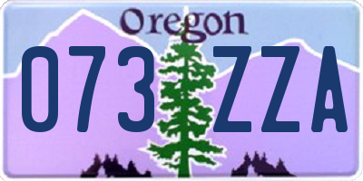OR license plate 073ZZA