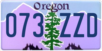 OR license plate 073ZZD