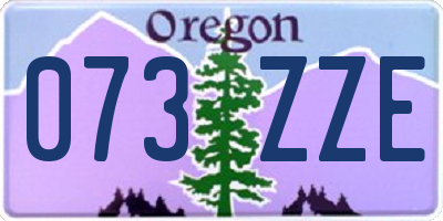 OR license plate 073ZZE