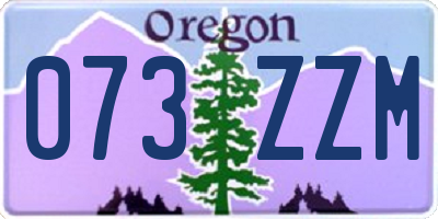 OR license plate 073ZZM