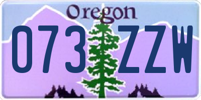 OR license plate 073ZZW