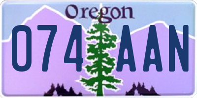 OR license plate 074AAN
