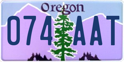 OR license plate 074AAT