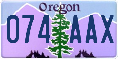 OR license plate 074AAX