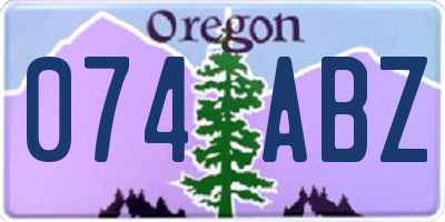 OR license plate 074ABZ