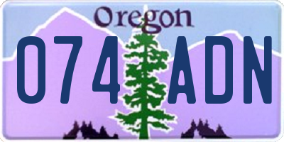 OR license plate 074ADN