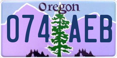 OR license plate 074AEB