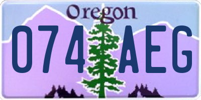 OR license plate 074AEG