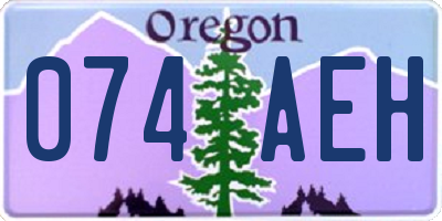 OR license plate 074AEH