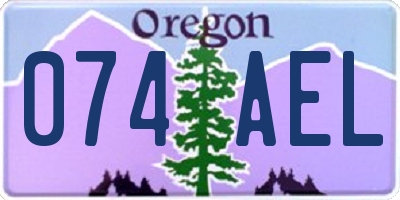 OR license plate 074AEL