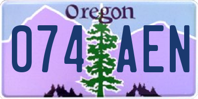 OR license plate 074AEN