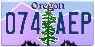 OR license plate 074AEP