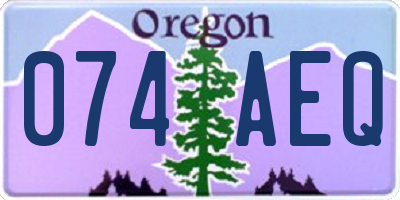 OR license plate 074AEQ