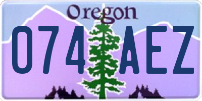 OR license plate 074AEZ