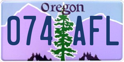 OR license plate 074AFL