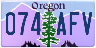 OR license plate 074AFV