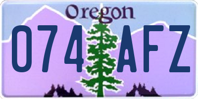 OR license plate 074AFZ